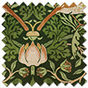 William Morris At Home Strawberry Thief Velvet, Nettle - Twist&Fit Roman Blind